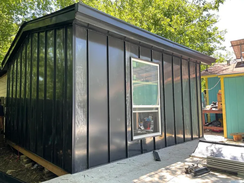 Black standing seam metal wall panels for Metal Roof Installation in Lebanon